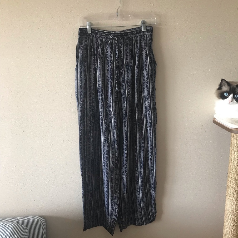 Hunt Club vintage stripe rayon wide leg pants